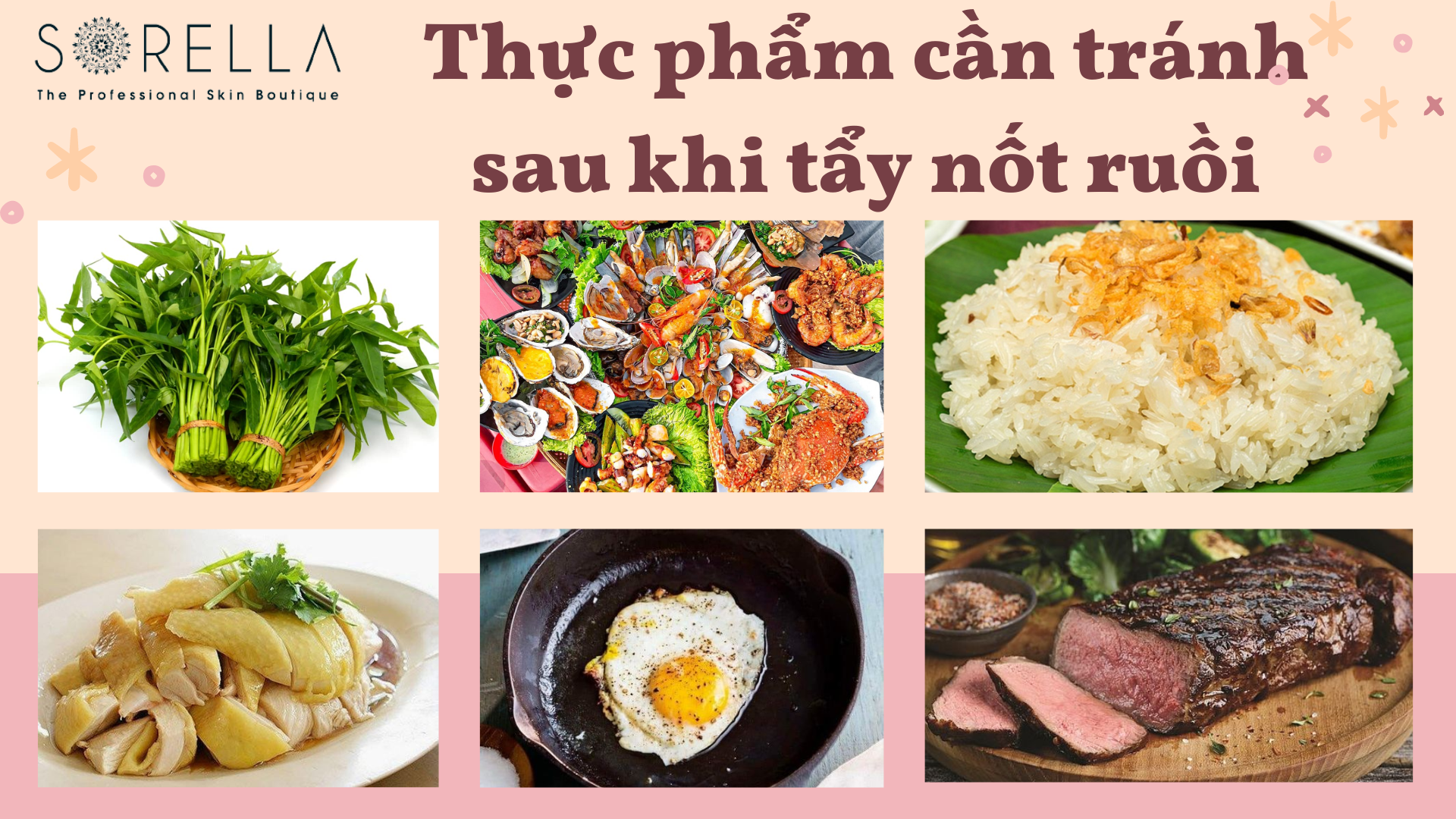 Các thực phẩm cần tránh sau khi tẩy nốt ruồi