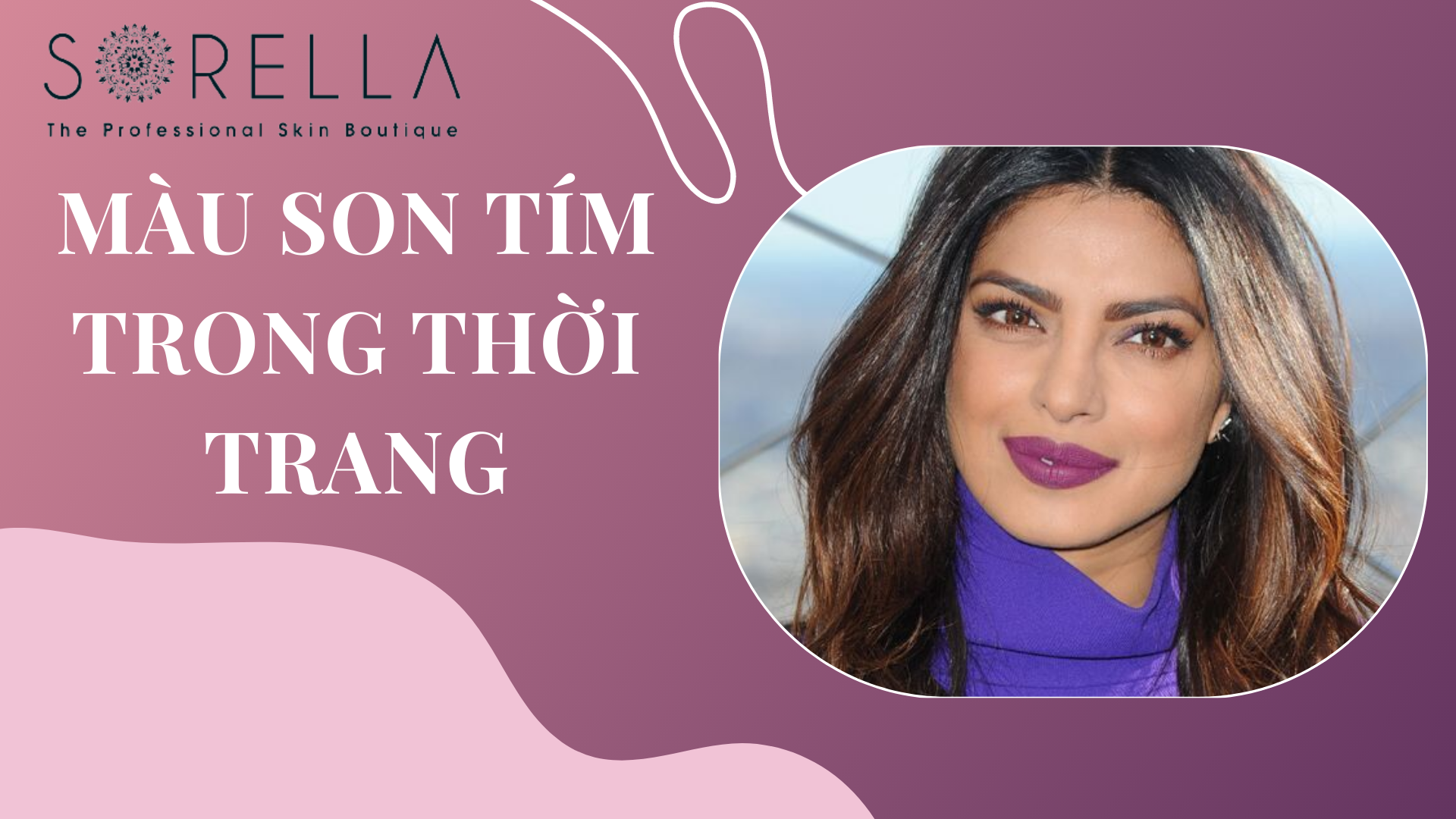 Màu son tím trong thời trang