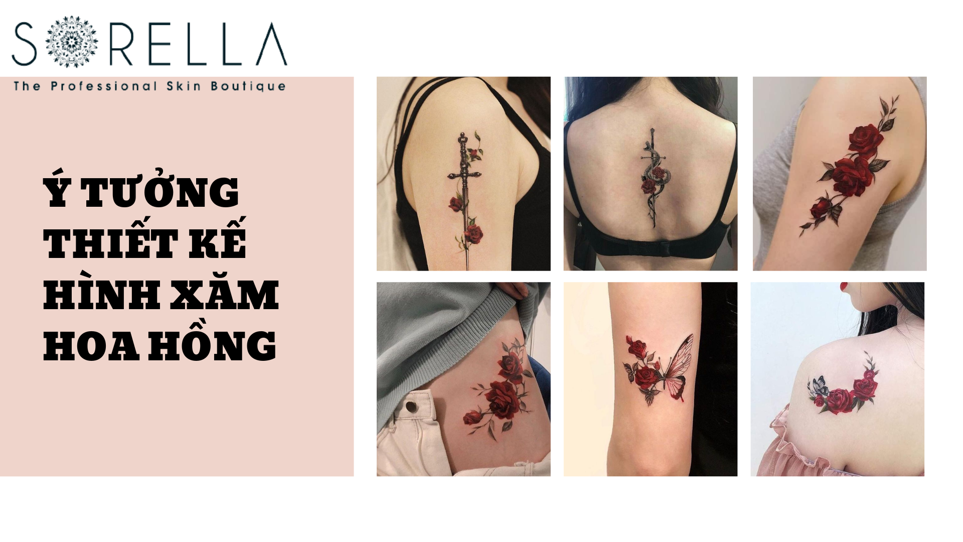 Ý tưởng thiết kế hình xăm hoa hồng
