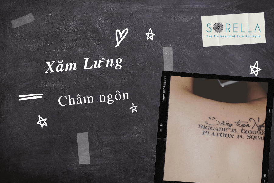 Hình xăm chữ viết và câu châm ngôn: