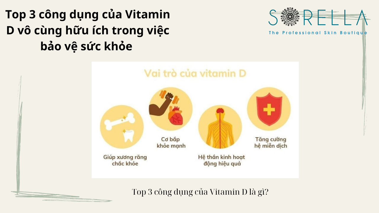 Top 3 công dụng của Vitamin D 