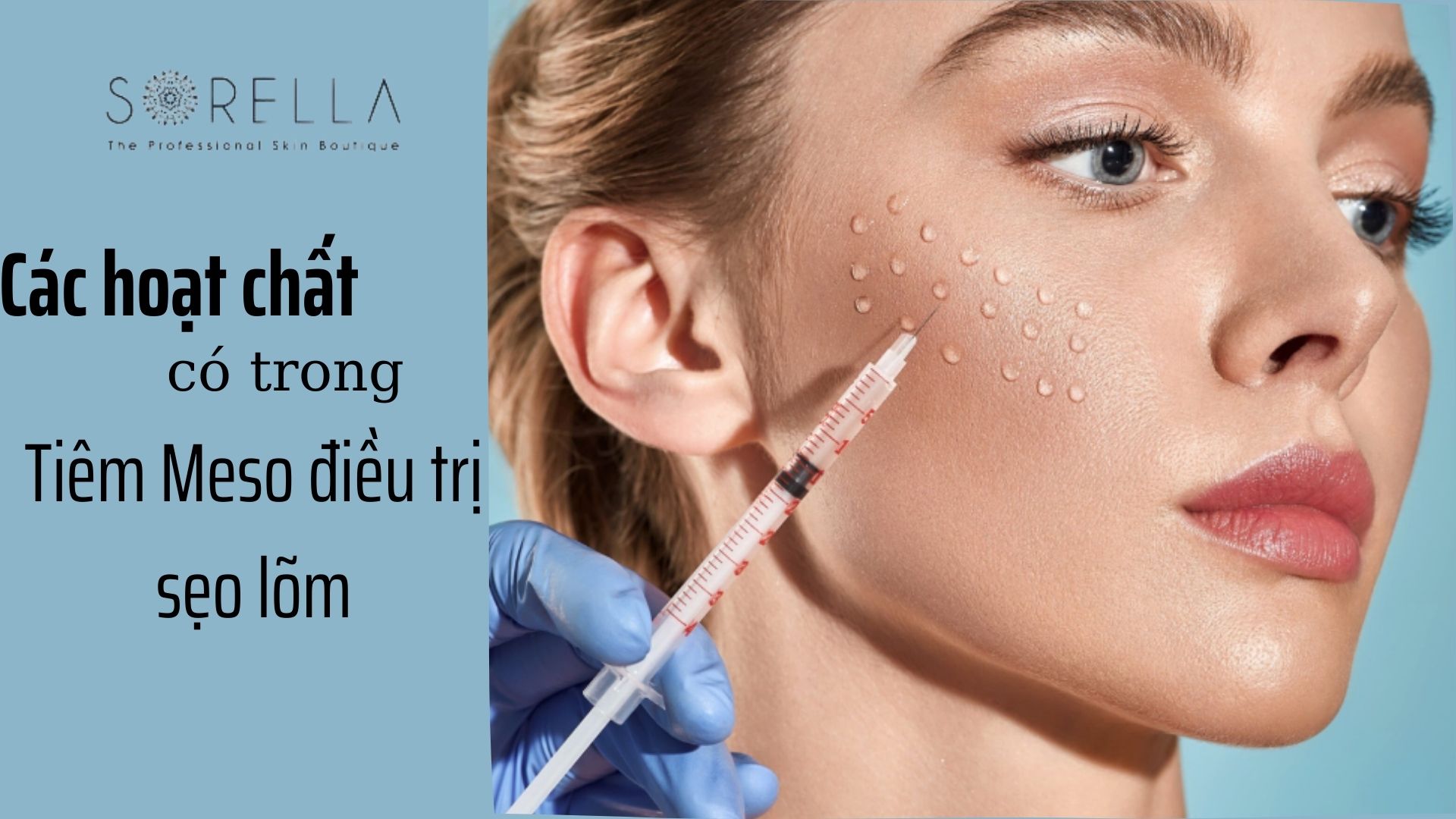 3 nhóm hoạt chất ứng dụng trong tiêm meso điều trị lão hóa, trắng da và sẹo lõm